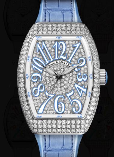 Review Franck Muller Vanguard Lady Classic Replica Watch Cheap Price V 32 SC AT FO D CD (BL)